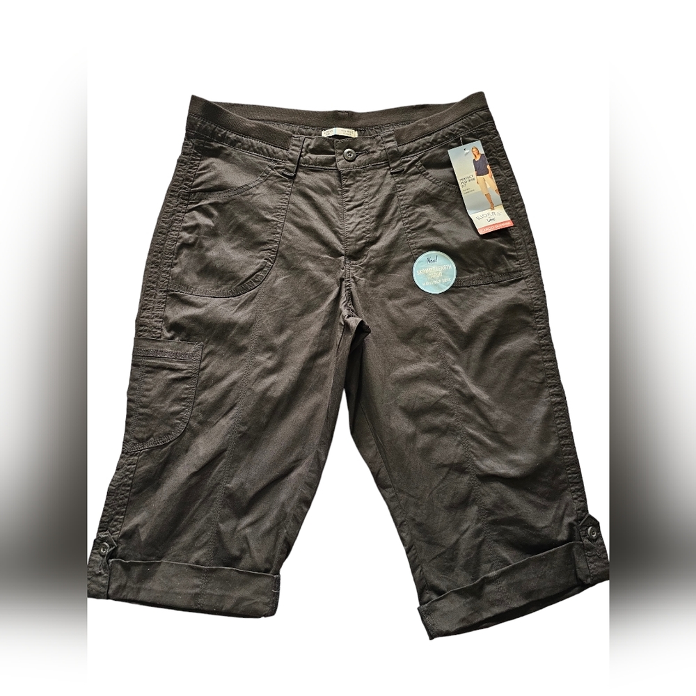NWT Riders by Lee midrise cargo skimmers black 16M